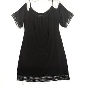 White House Black Market Black, size MP, cold shoulder, shift dress